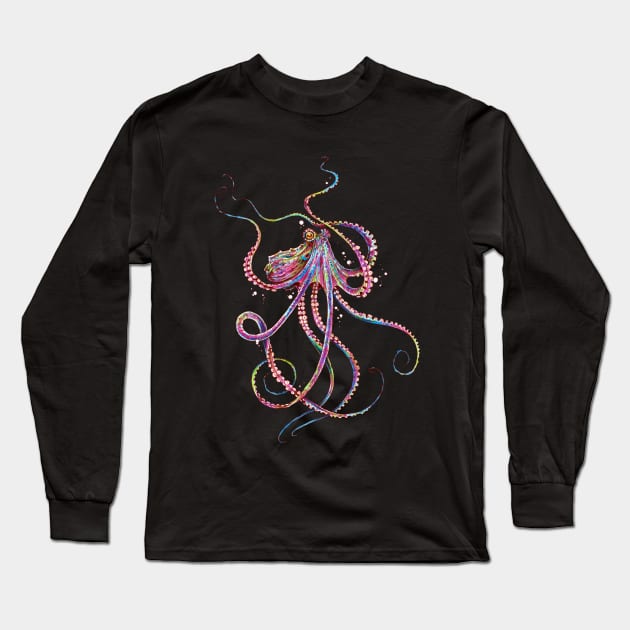 Reverse Drunk Octopus Long Sleeve T-Shirt by TAOJB